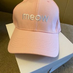 Meow pink baseball cap!